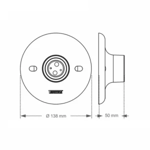Plafon E-27 em Porcelana Branco 100w - Taschibra - Imagem 3