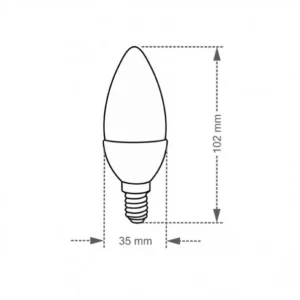 Lâmpada Led Vela Tvl25 Leitosa 3w 3000k E14  - Taschibra - Imagem 3