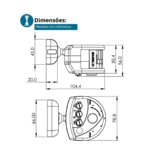 Sensor de Presença Frontal 180° Externo Branco Exatron - Imagem 3