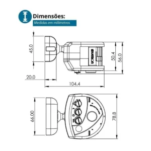 Sensor Presença Frontal 180° Externo Preto - Exatron - Imagem 3