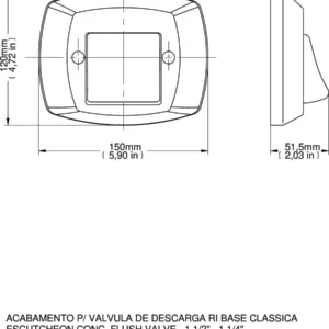 Acabamento para Válvula de Descarga Clássica - Docol - Imagem 4