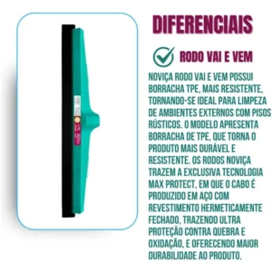 Rodo Vai e Vem Plástico 40cm com Cabo Bettanin - Imagem 5
