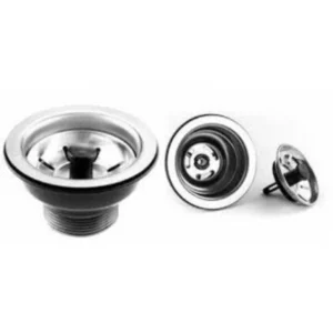 álvula Inox 4 1/2" com Puxador Preto Extra Brilho Padova - Imagem 3