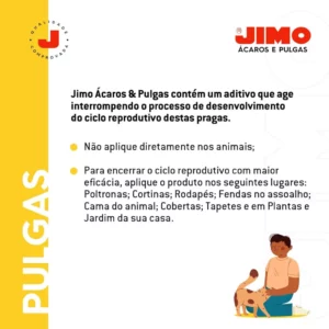 Jimo Inseticida Combate ácaros Pulgas Carrapatos Interrompe Crescimento Sem Fragrância Aerossol 300ml - Imagem 4