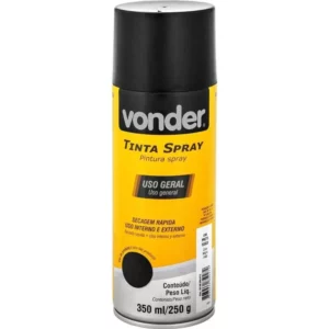 Tinta Spray Preto Fosco     350ml Vonder