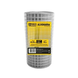 Tela Estrutura Alvenaria Malha 25x25 Atura 50cm Dtools - Imagem 1