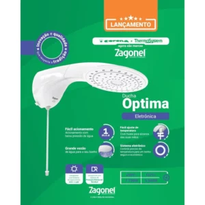 Chuveiro Ducha Eletrônica Optima 127v 5500w Branco - Zagonel (ref: Dopel55127br03) - Imagem 6