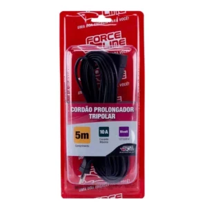 Cordão Prolongador Tripolar 10a Bivolt com 5 Metros Preto - Imagem 6