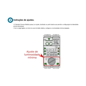 Interruptor Dimmer Bivolt Rotativo Ventilador Lâmpada Exatron Leco4006 - Branco - Imagem 3