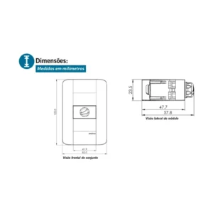 Interruptor Dimmer Bivolt Rotativo Ventilador Lâmpada Exatron Leco4006 - Branco - Imagem 4