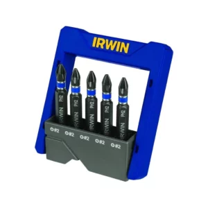 Irwin Conjunto de Pontas de Impacto para Parafusadeira Power Bit Fenda Cruzada Ph2 de 5 Peças 1865325