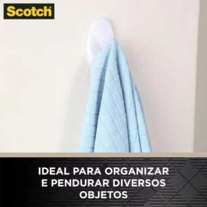 Scotch, 3m, Gancho Adesivo, Fixação Permanente, Sem Furos, Branco, 1 Unidade - Imagem 4