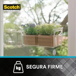 Scotch, 3m, Fixa Forte, Fita Dupla Face, Transparente, 12mm X 2m - Imagem 4