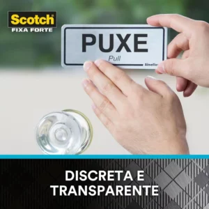 Scotch, 3m, Fixa Forte, Fita Dupla Face, Transparente, 12mm X 2m - Imagem 6