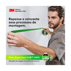 3m, Vhb, Fita Dupla-face, Adesivo Transferível, 4910, 19 Mm X 20m - Imagem 3