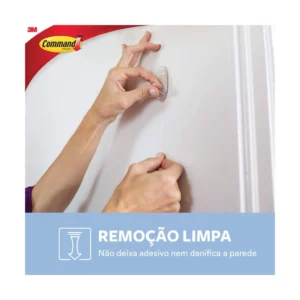 Command, 3m, Gancho, Adesivo Removível Sem Estragos, Transparente, Grande, 1 Unidade - Imagem 6