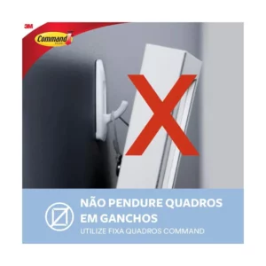 Command, 3m, Gancho, Adesivo Removível Sem Estragos, Transparente, Grande, 1 Unidade - Imagem 7