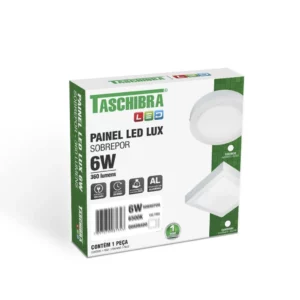 Painel Led 6w Lux Redondo Sobrepor 6500k - Imagem 5