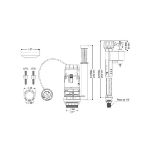 Kit Economia P/caixa Acoplada Universal Censi Dual Flush - Imagem 3