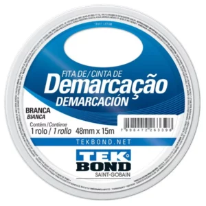 Fita de Demarcação Branca 48mm X 15m - Tekbond