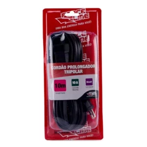 Cordão Prolongador Tripolar 10a Bivolt com 10 Metros Preto - Imagem 6