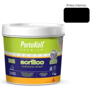 Rejunte Acrílico Preto Intenso 1kg - Portokoll